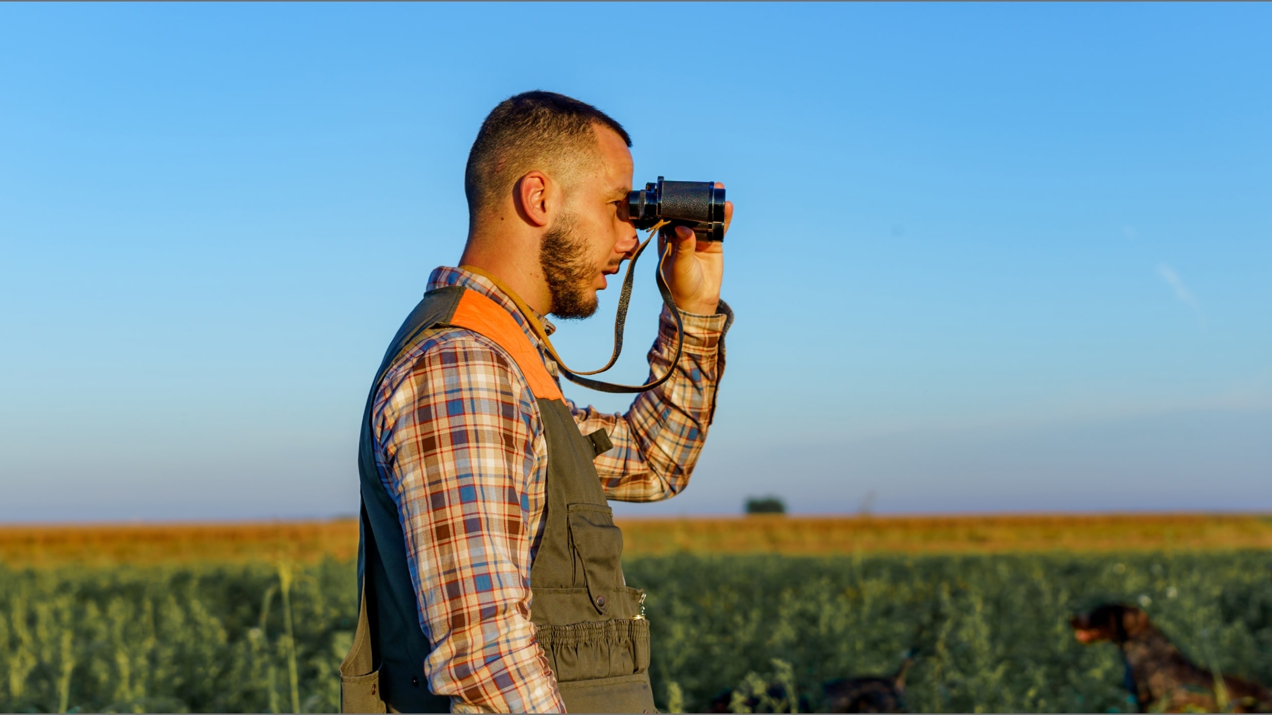 hunters in a field