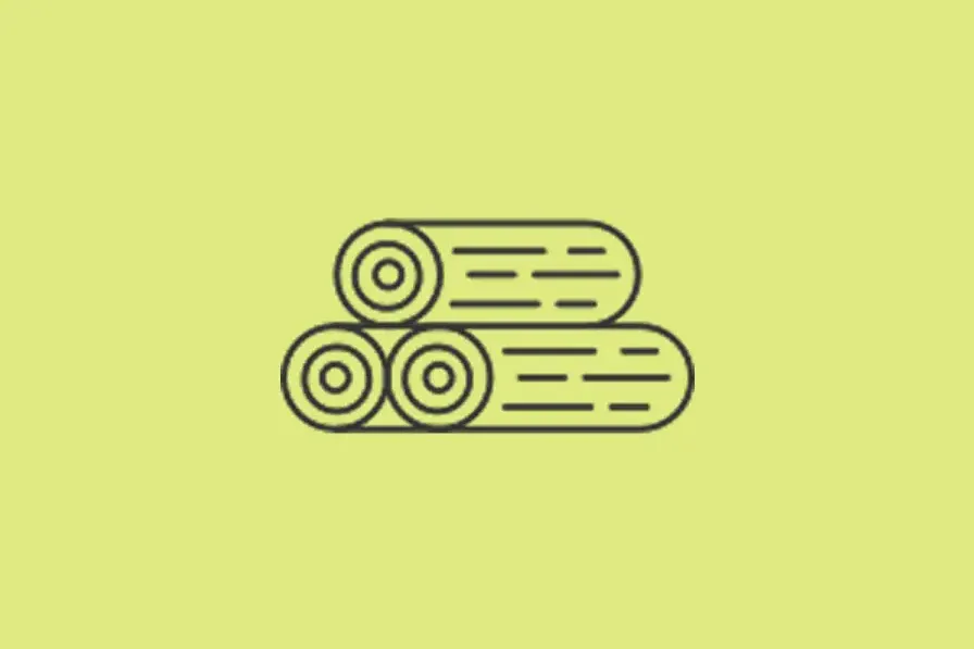 Firewood icon showing a stack of cut logs