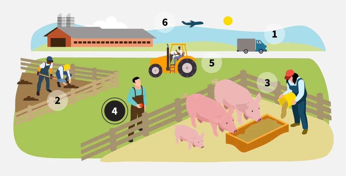 Step 4: Prohibit anyone eating in animal areas.