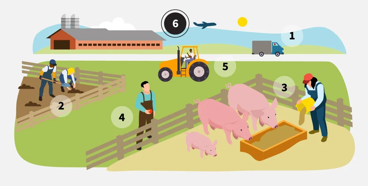 Step 6: Ask visitors about recent international travel.