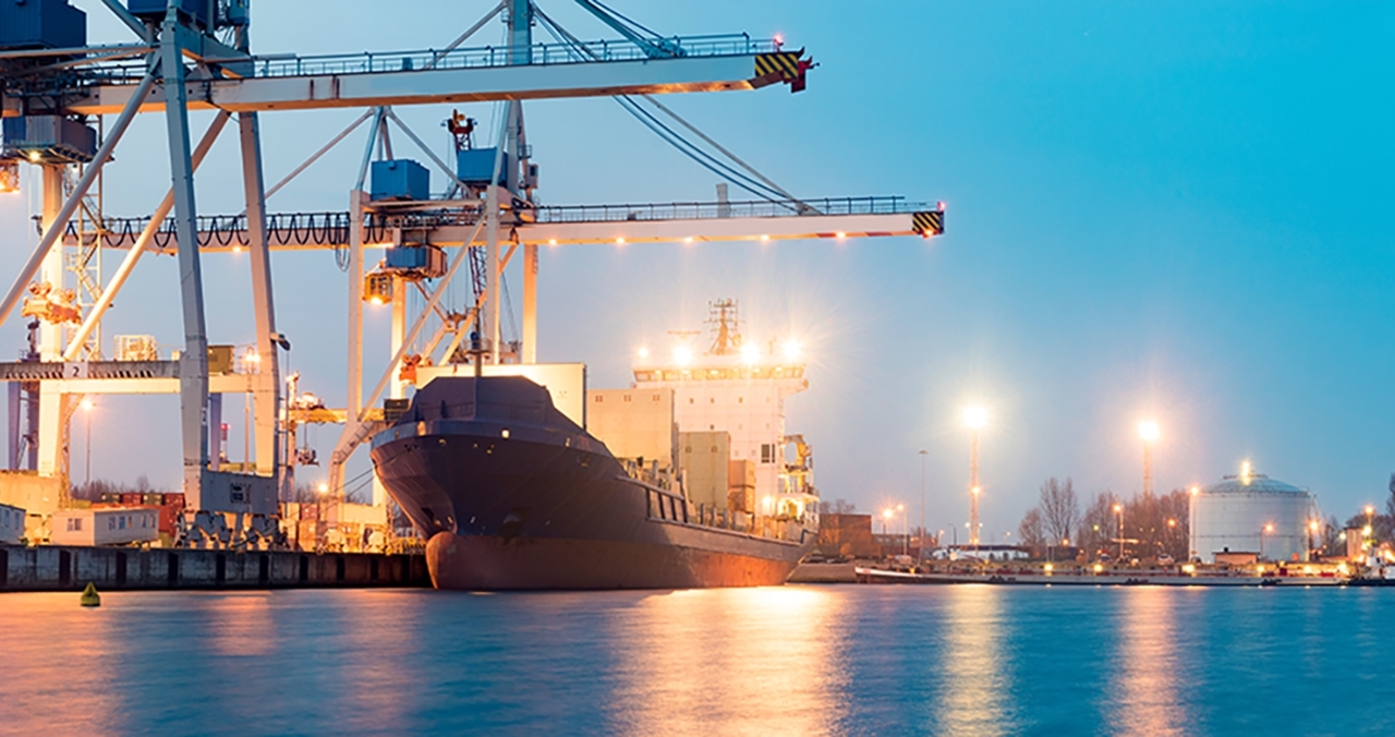 ship in a port