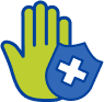illustration showing a hand halting