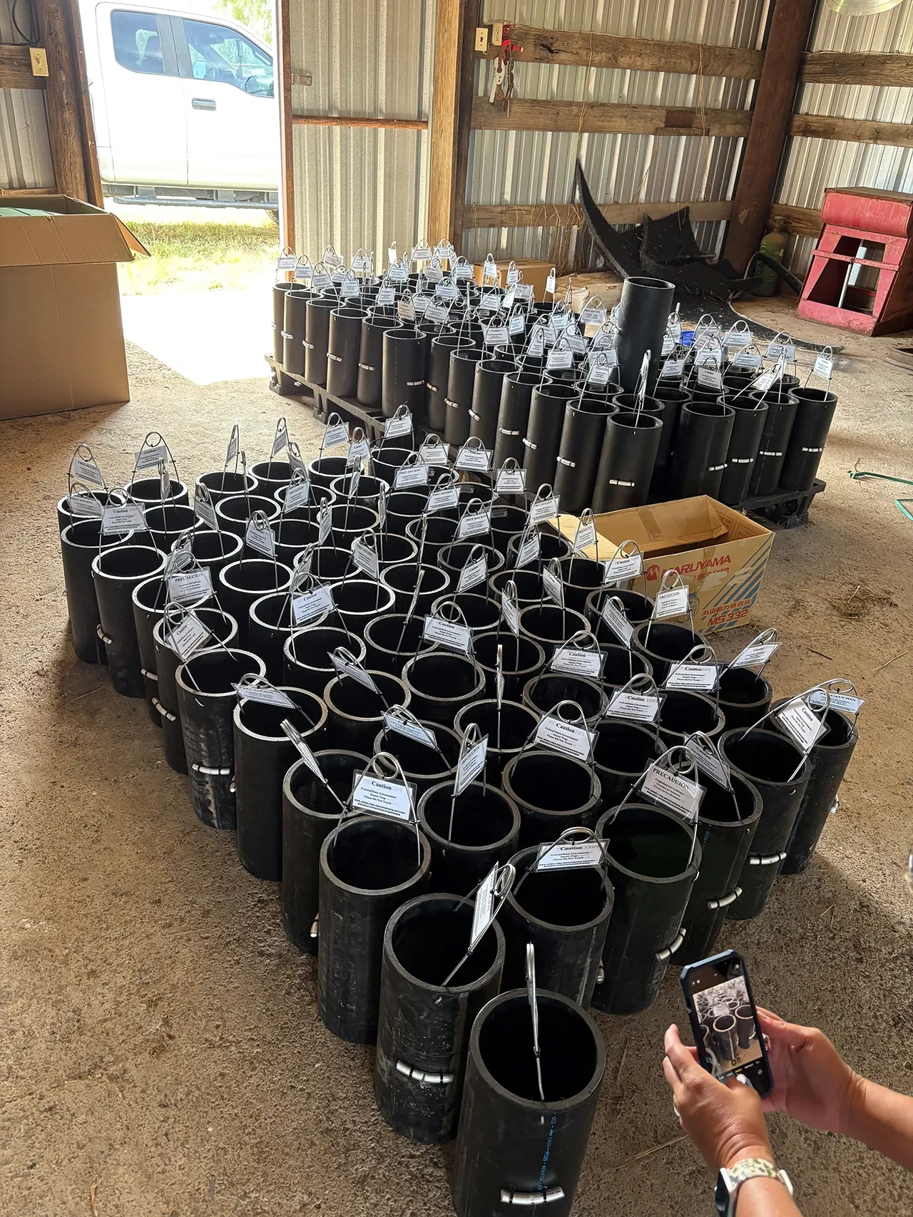 New World screwworm surveillance traps in a storage facility